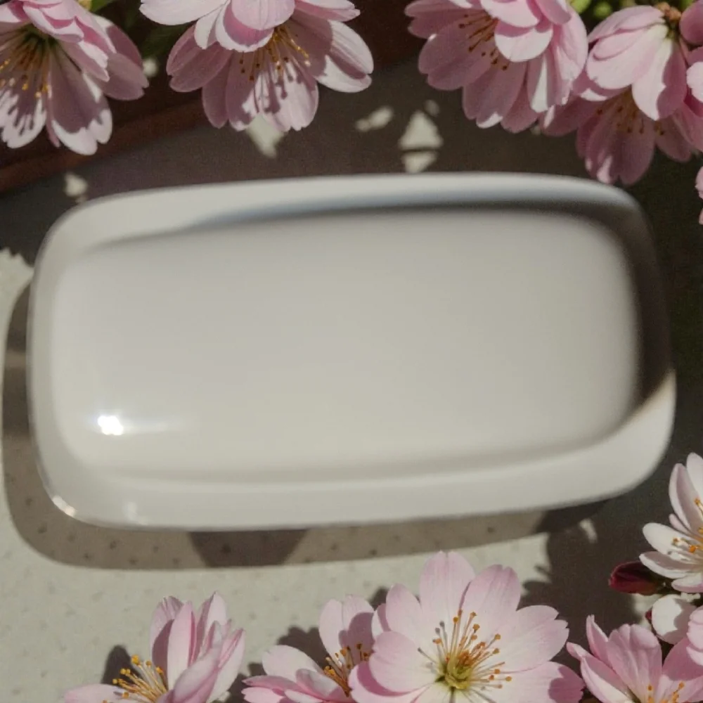 Vtg Fine China Japan Sakurai Designer Series Castle Lidded Butter Dish